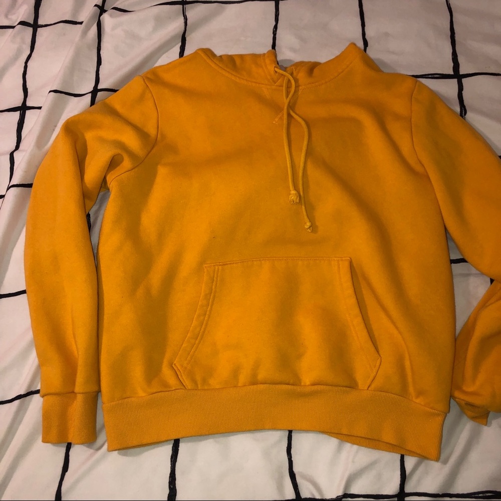 plain yellow hoodie